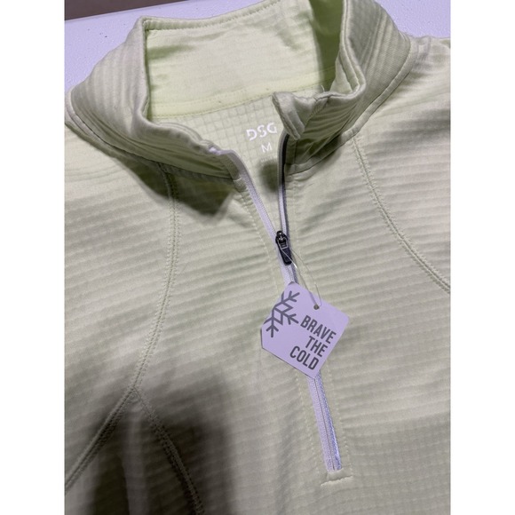 NWT DSG Run Grid 1/4 Zip Neon Green Lightweight Pullover Womens Cold Gear Sz M - Picture 2 of 9